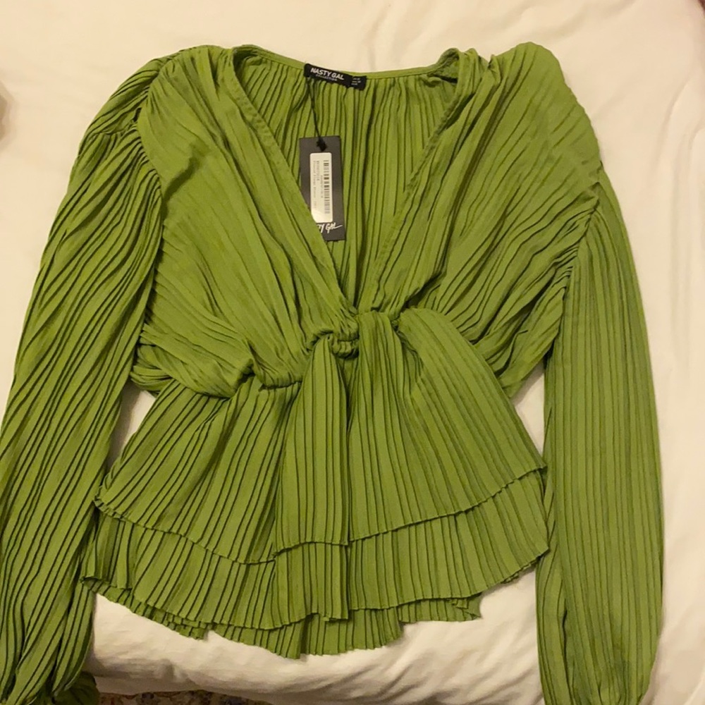 Lime green blouse